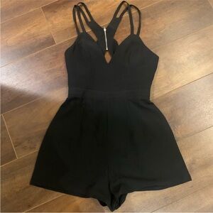NBD Black Strappy Romper